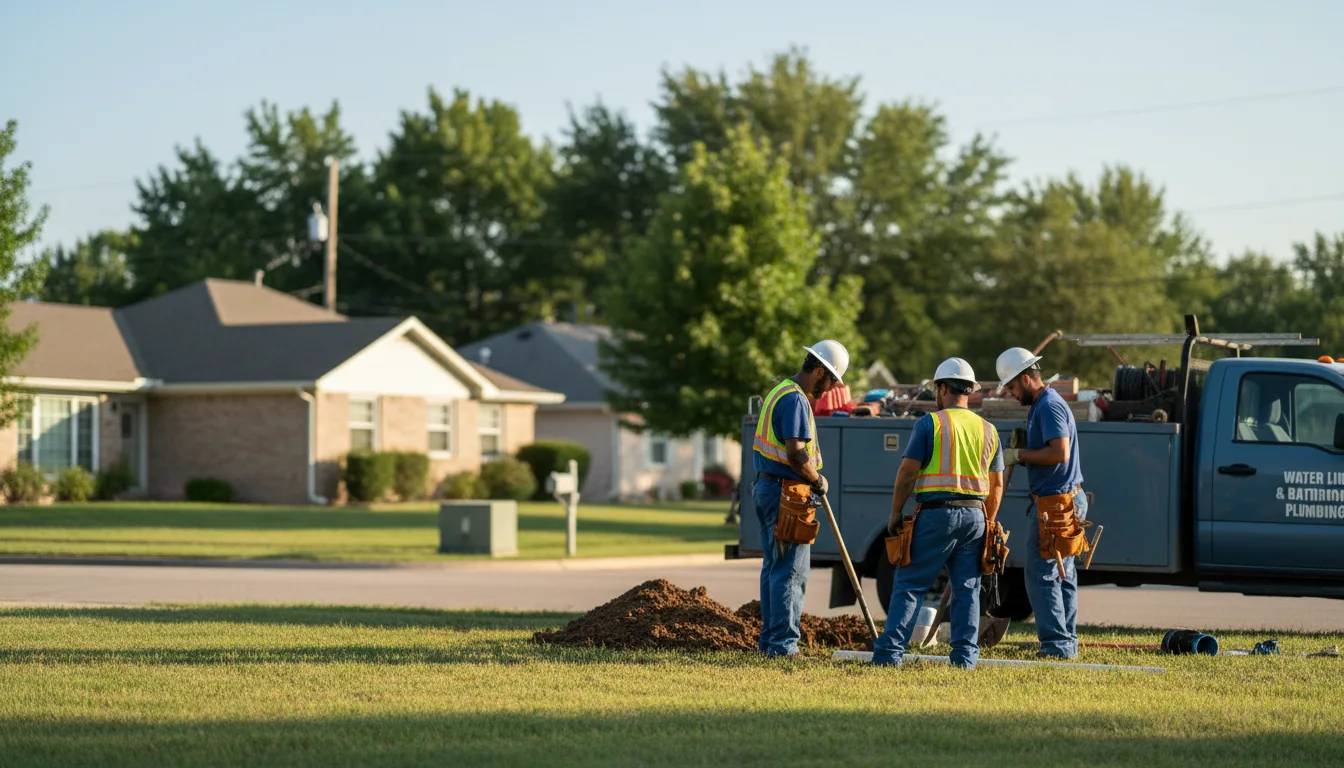 Residential water line and bathroom plumbing service in Epps, LA